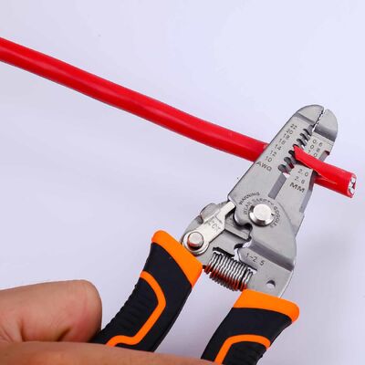 Multi Gauge Insulated Lineman Pliers Wire Stripper Cutter Crimper 8 Inch Combination Pliers