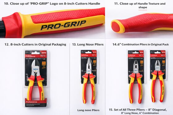 3mm Cutting Hard IEC 60900 Certified 180mm Length Insulated Combination Pliers for Electrical Work