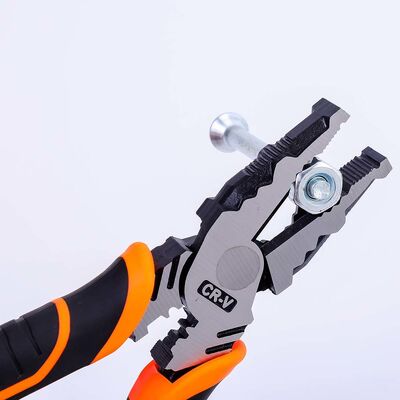 Orange Black 63 HRC Combination Cutting Plier 200mm Combination Pliers