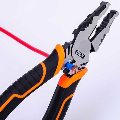 Orange Black 63 HRC Combination Cutting Plier 200mm Combination Pliers