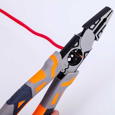 319.7g TPR Handle Combination Pliers 3mm Wire Rope Crimping Tool