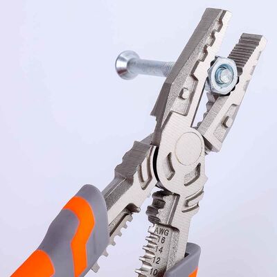 225mm High Leverage Combination Slip Joint Pliers Stainless Steel Cutting Pliers ANSI