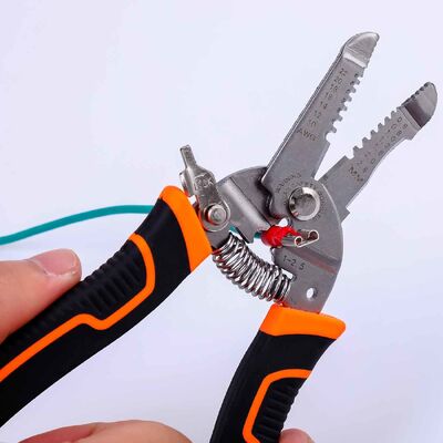 Multi Gauge Insulated Lineman Pliers Wire Stripper Cutter Crimper 8 Inch Combination Pliers