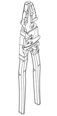 1500V DC Eccentric Insulated Combination Plier Mini TPR Handle ODM