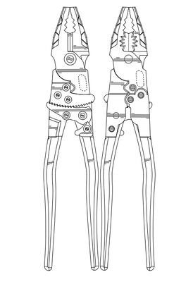 1500V DC Eccentric Insulated Combination Plier Mini TPR Handle ODM