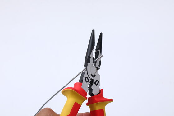 7" VDE Insulated Combination Cutting Plier Long Nose 1000V For Electricians