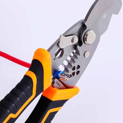 185mm Wire Insulated Combination Plier Diagonal Cutting For 10-22 AWG Cables