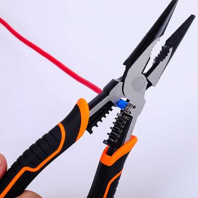 Oem Cable Crimping Rubber Tipped Needle Nose Pliers 60CrV For Automotive