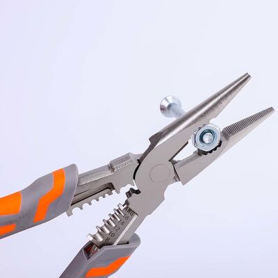 ODM 232mm 8 Long Nose Pliers Screwdriver Stainless Steel For Metal Bending