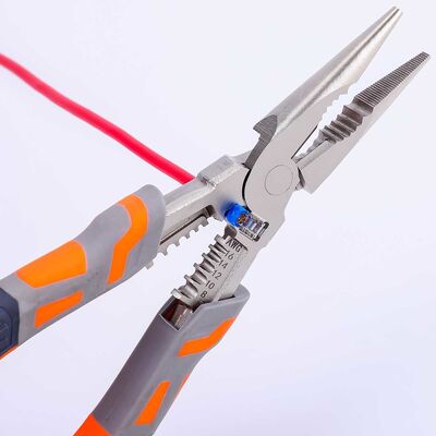 ODM 232mm 8 Long Nose Pliers Screwdriver Stainless Steel For Metal Bending
