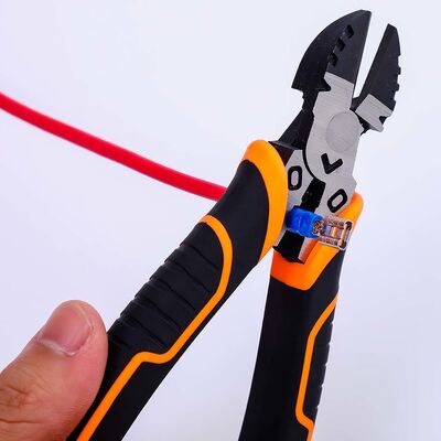 60CrV C1055 Insulated Side Cutting Plier Wire Stripping Crimping Burnished