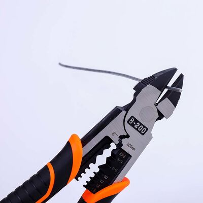 HRC62 8 Inch Metal Cutting Pliers Electrical Wire Diagonal Side Cutting Pliers
