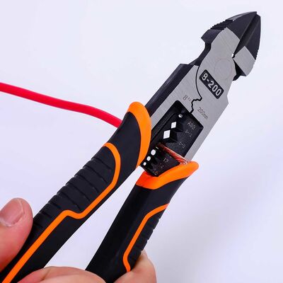 HRC62 8 Inch Metal Cutting Pliers Electrical Wire Diagonal Side Cutting Pliers