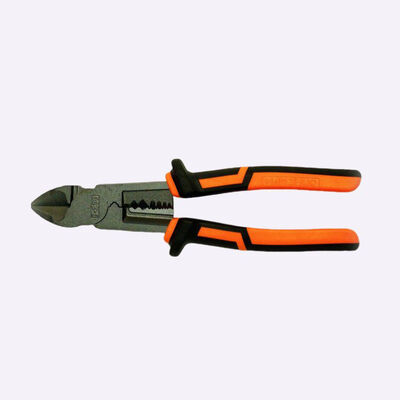 TPR Handle Electrical 207mm Diagonal Metal Cutting Pliers 8 Inch For Wire Stripping