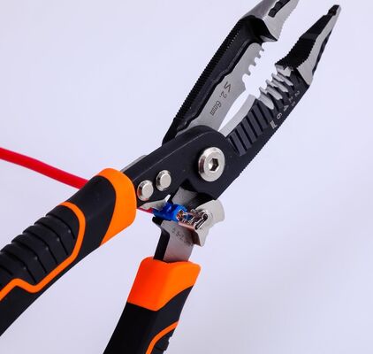 left hand Multifunction Insulated Side Cutters 200mm Wire Stripping Pliers