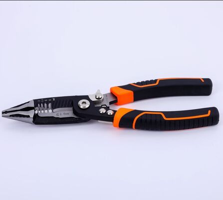 left hand Multifunction Insulated Side Cutters 200mm Wire Stripping Pliers