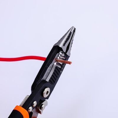 left hand Multifunction Insulated Side Cutters 200mm Wire Stripping Pliers