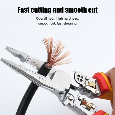 10 In 1 Technicians Multifunctional Pliers Diagonal Wire Stripper For Cutting Pulling
