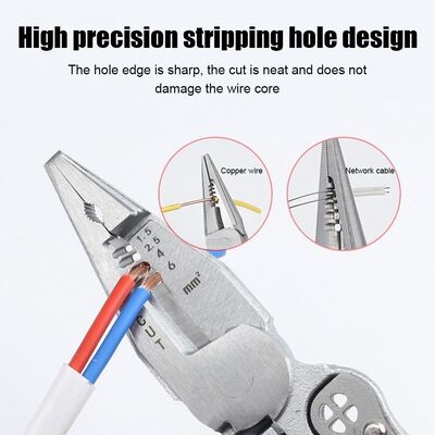 10 In 1 Technicians Multifunctional Pliers Diagonal Wire Stripper For Cutting Pulling