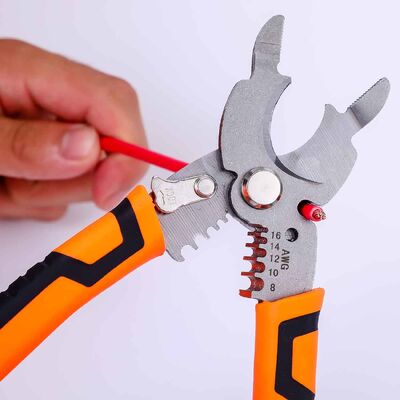 200mm Insulated Cable Stripper Pliers Electrical Wire Cutter Tool