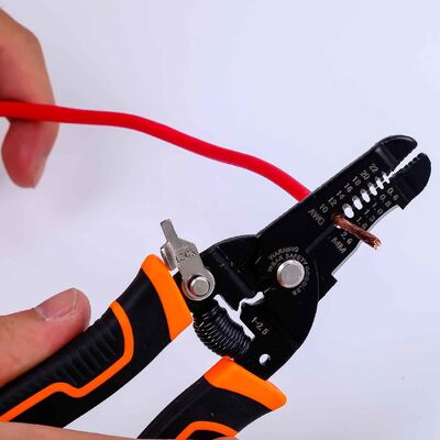 175mm Phosphated Scrap Cable Stripper Pliers Crimper Heavy Duty Wire Cutter 105g