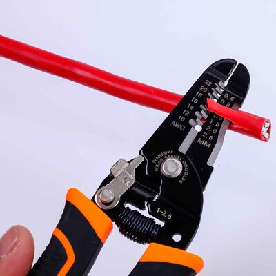 175mm Phosphated Scrap Cable Stripper Pliers Crimper Heavy Duty Wire Cutter 105g