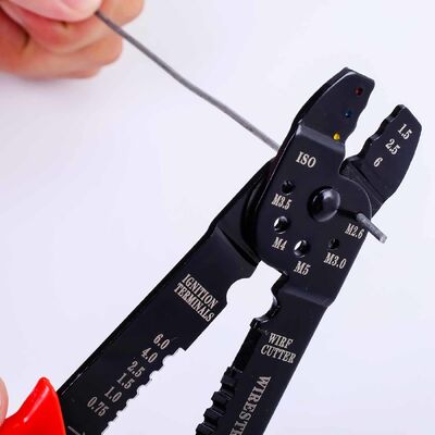 65Mn HRC52 Stranded Cable Wire Stripping Plier Cutter Crimper 215mm