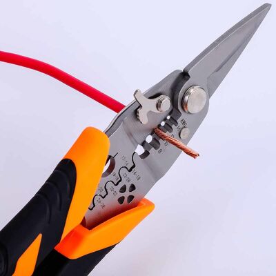 High Leverage Fishing Needle Nose Pliers Wire Stripper Crimper 4Cr13