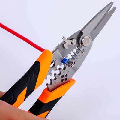 High Leverage Fishing Needle Nose Pliers Wire Stripper Crimper 4Cr13