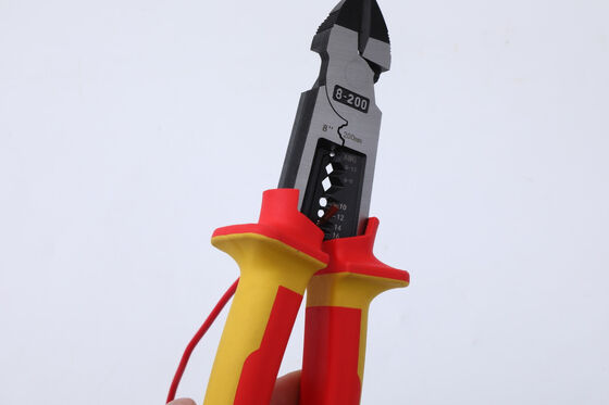 194mm 60CrV Insulated Lineman Pliers Side Cutting 20GP Customized