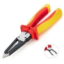 Professional Insulated Combination Pliers with 180mm Length, HRC62 Hardness, and IEC 60900 Certification for Electrical Work