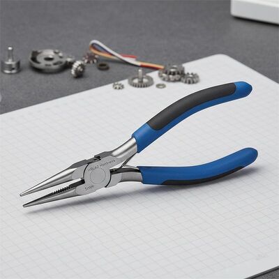 HRC62 Hardness 5mm Jaw Width Corrosion Resistant Nose Plier Tool for Precision Mechanical Tasks